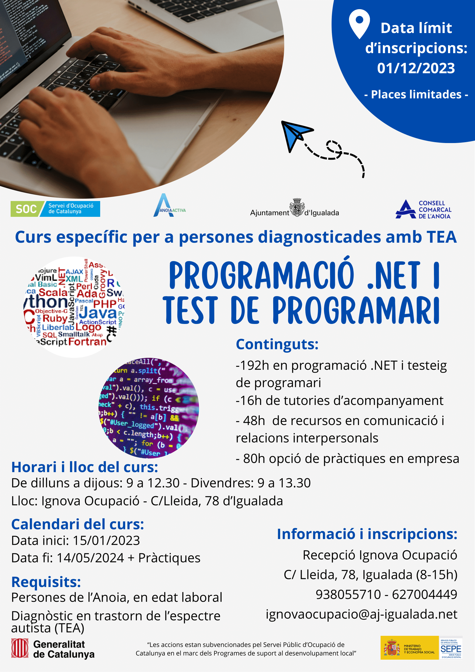  Programació.net i test de programari per a persones diagnosticades amb TEA